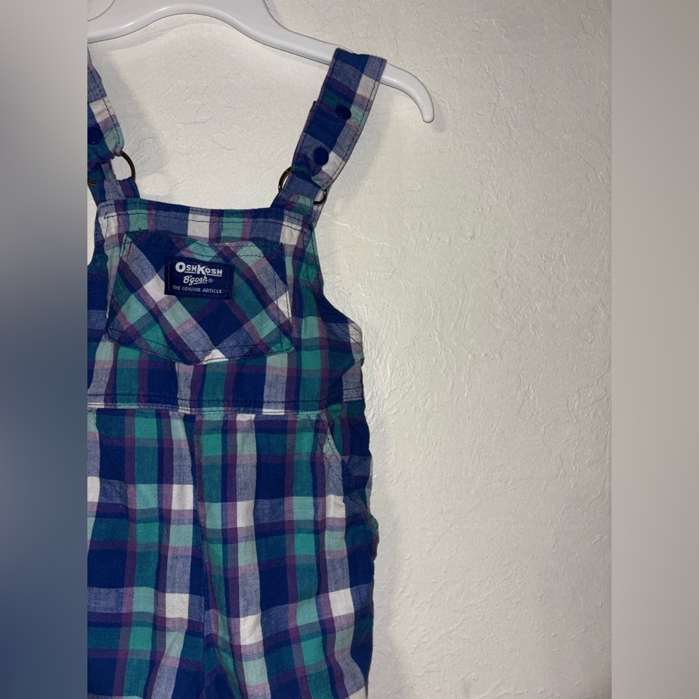 Vintage OshKosh B’gosh Plaid Shortalls 2T – Rare